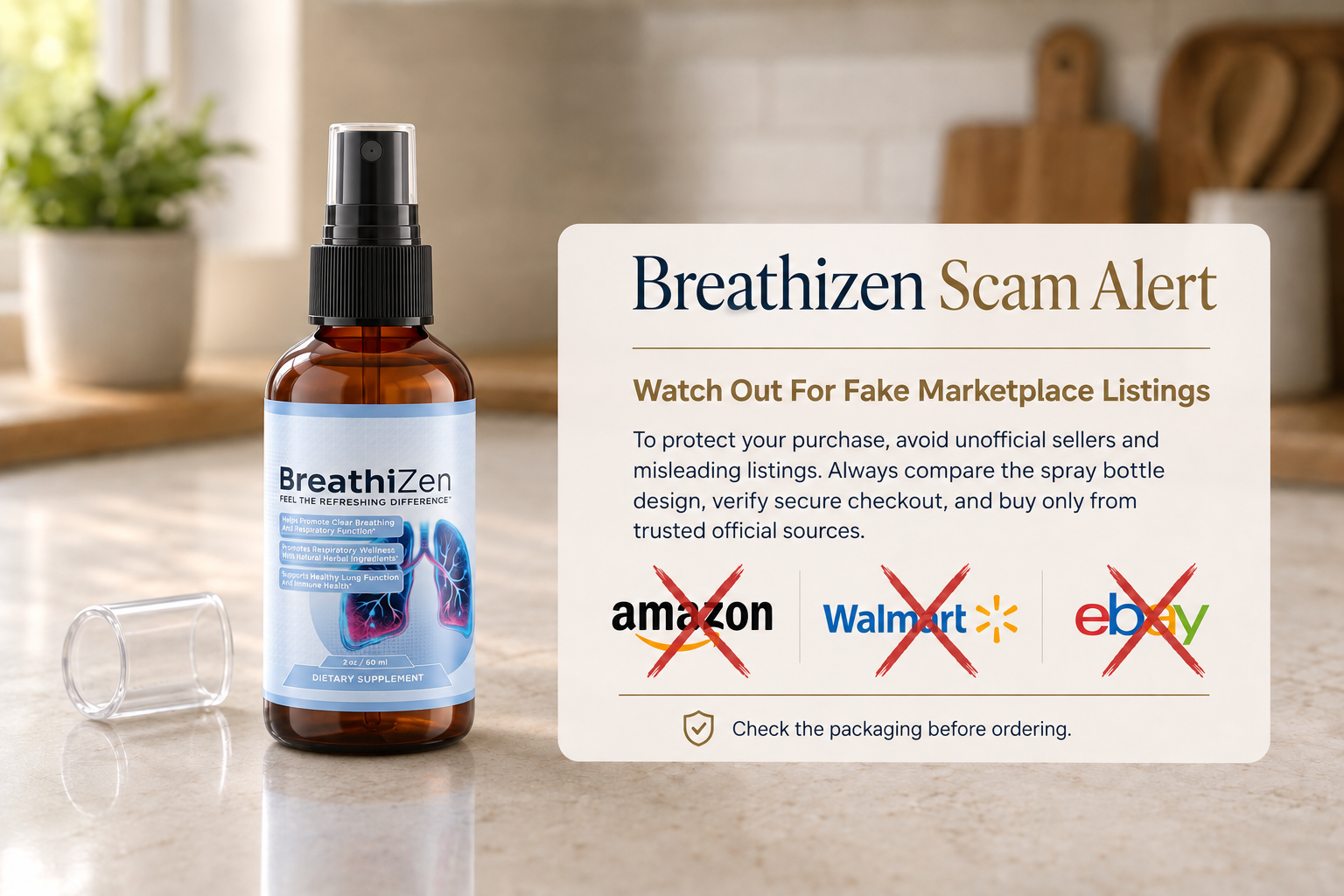 Is BreathiZen a scam warning graphic